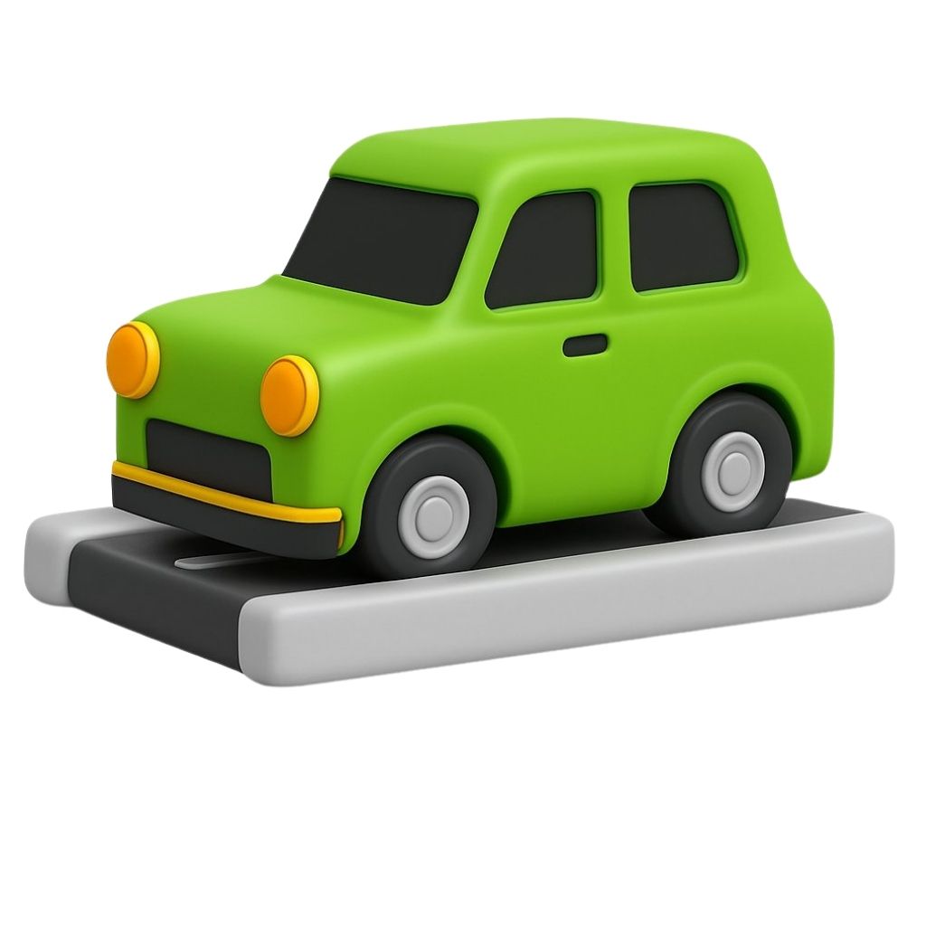 Auto verde. Servicios